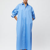 Coastal Shirt Dress Cornflower Blue