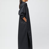 Coastal Shirt Dress Blue White Double Pinstripe