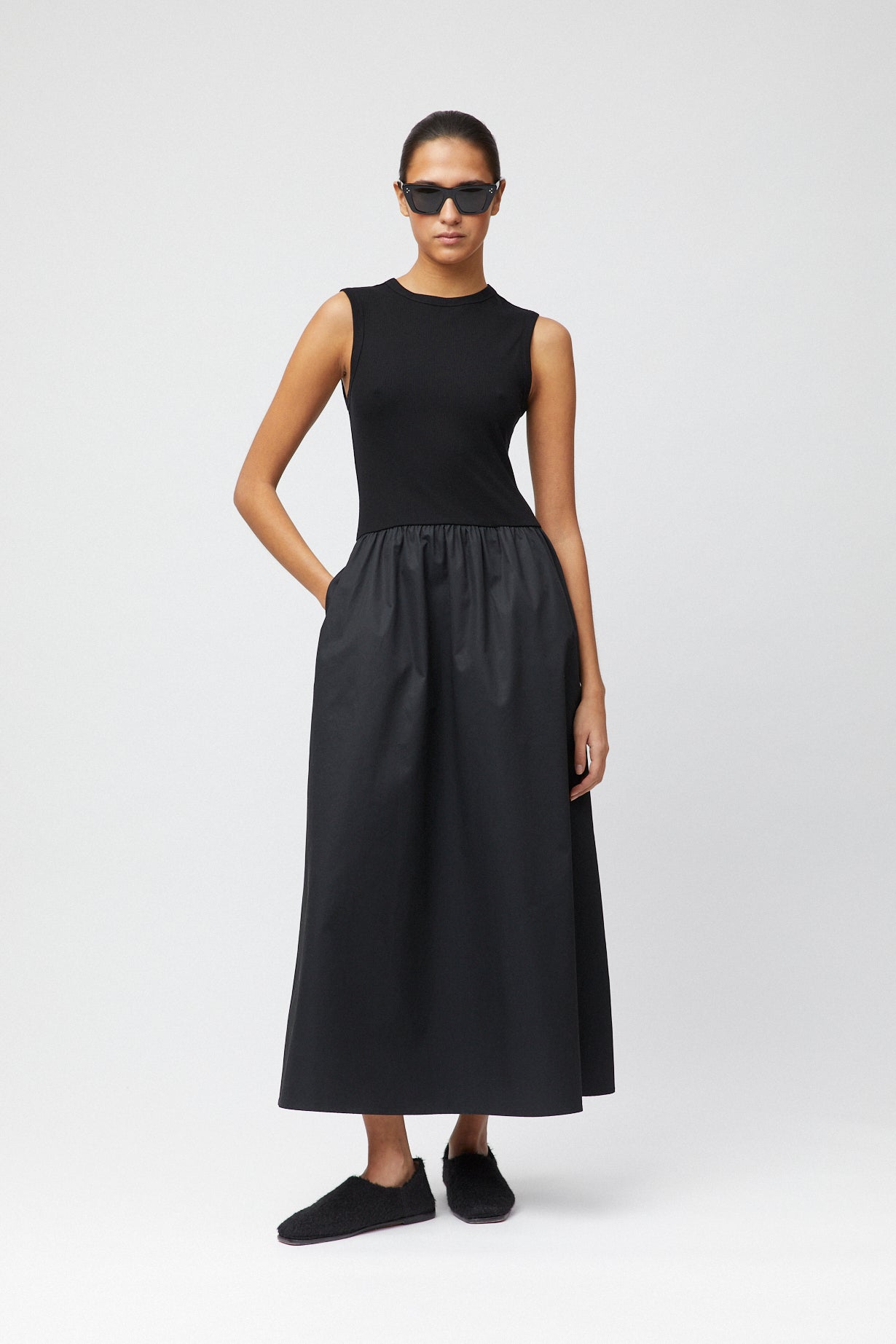 Shop FWSS Drop Waisted Dress Jet Black Fall Winter Spring Summer Shop FWSS Drop Waisted Dress Jet Black Fall Winter Spring Summer