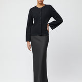 Milano Knit Blazer Jet Black