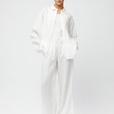 Linen Siena Trousers Jet Stream White