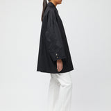 Marine Oversized Trench Coat Jet Black