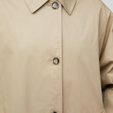 Marine Oversized Trench Coat Khaki