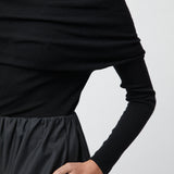 Off Shoulder Knit Top Jet Black