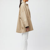 Marine Oversized Trench Coat Khaki