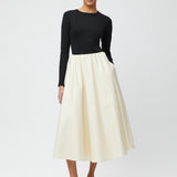 Vivienne Midi Skirt Panna Cotta