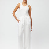 Linen Siena Trousers Jet Stream White
