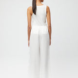 Linen Siena Trousers Jet Stream White