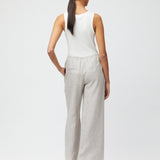 Linen Siena Trousers Natural Cream Stripe
