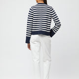 Structured Cotton Cardigan Jet Black