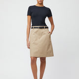 Trench Midi Skirt Khaki