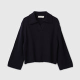 Cape Cod Cotton Polo Sweater Navy