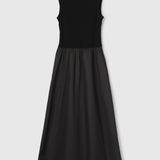 Drop Waisted Dress Jet Black
