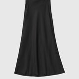 Esplanade Linen Skirt Jet Black