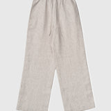 Linen Siena Trousers Natural Cream Stripe