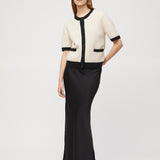 Toulouse Cardigan Tee Buttermilk Black