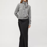 Classic Cashmere Cardigan Grey Melange