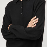 Estate Cashmere Pique Jet Black