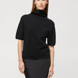 Margot Turtleneck Tee Jet Black