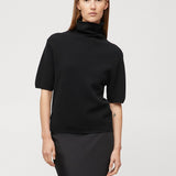 Margot Turtleneck Tee Jet Black