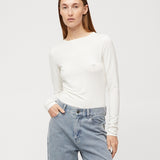 Modal Long Sleeve Top Off White