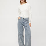 Modal Long Sleeve Top Off White