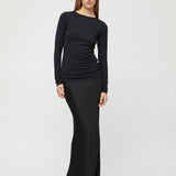 Modal Long Sleeve Top Jet Black