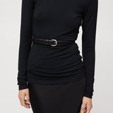 Modal Long Sleeve Top Jet Black