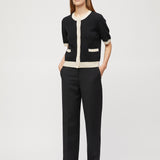 Toulouse Cardigan Tee Black Buttermilk