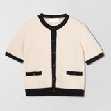 Toulouse Cardigan Tee Buttermilk Black