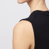 Shade Knitted Tank Jet Black