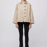 Cropped Trench Coat Travertine
