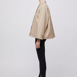 Cropped Trench Coat Travertine