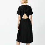 Go Open Back Dress Anthracite Black