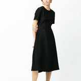 Go Open Back Dress Anthracite Black