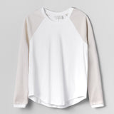 Girl Baseball Tee Moonbeam Block