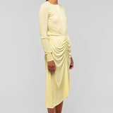 Yugen Round Neck Cardigan Yellow Pear