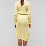 Yugen Round Neck Cardigan Yellow Pear