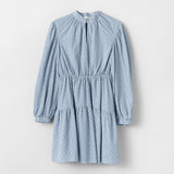 Sealed Broderie Anglaise Dress Dusty Blue