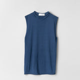 Waterfalls Sleeveless Knit Top Dark Denim