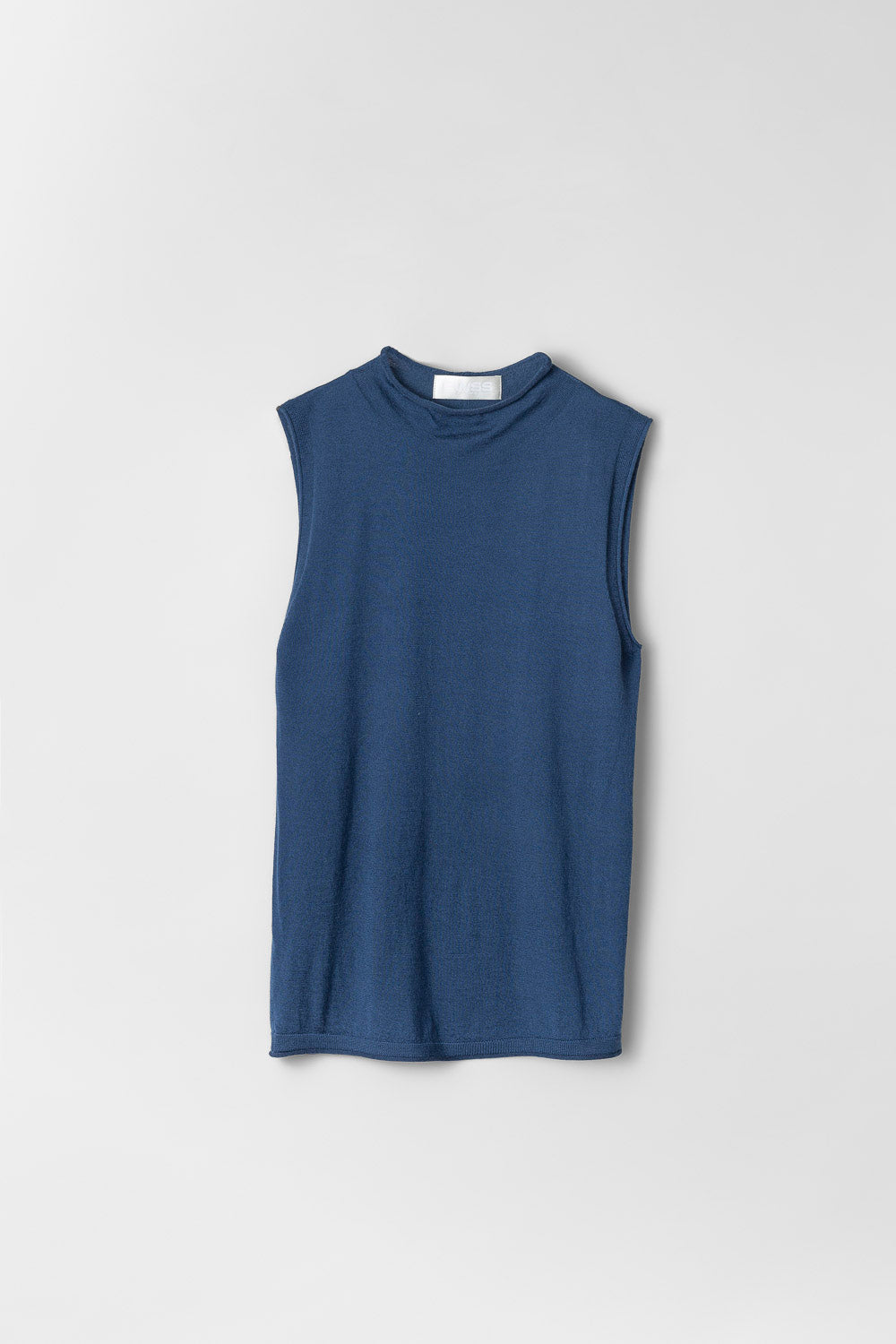 Waterfalls Sleeveless Knit Top Dark Denim – Fall Winter Spring Summer