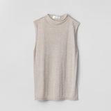 Waterfalls Sleeveless Knit Top Oatmeal