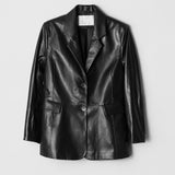 Fire Nappa Blazer Jet Black