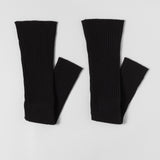 Merino Wool Leg Warmers Jet Black