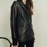 Fire Nappa Blazer Jet Black