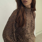 Broderie Anglaise Top Dusty Olive