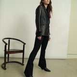 Fire Nappa Blazer Jet Black