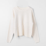 Grey Lines Jumper Jet Stream White