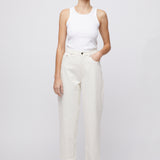 Barrel Leg Jeans Ecru