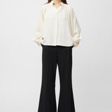 Silk Button Down Blouse Cream